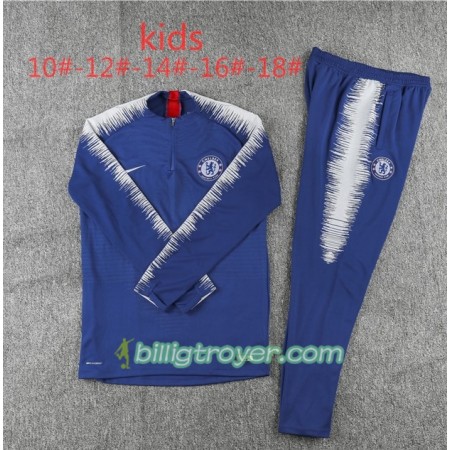 Chelsea Barn Trenings Collegegenser Set Blå 2018/19